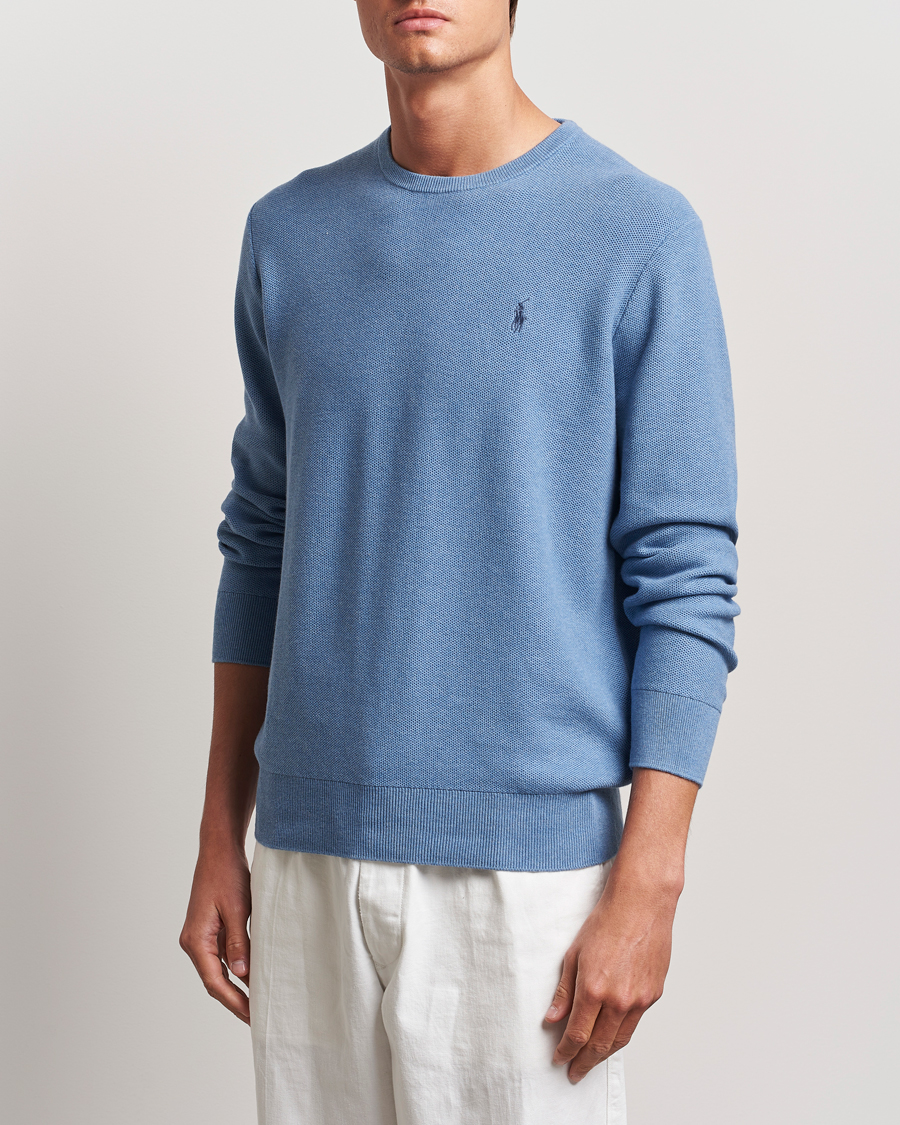 Hombres | Jerséis y prendas de punto | Polo Ralph Lauren | Textured Crew Neck Sweater Lake Heather