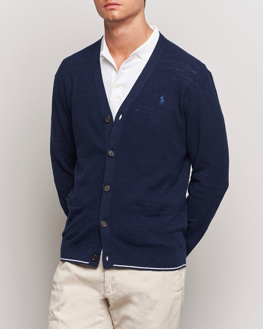 Hombres |  | Polo Ralph Lauren | Textured Knitted Cardigan Bright Navy