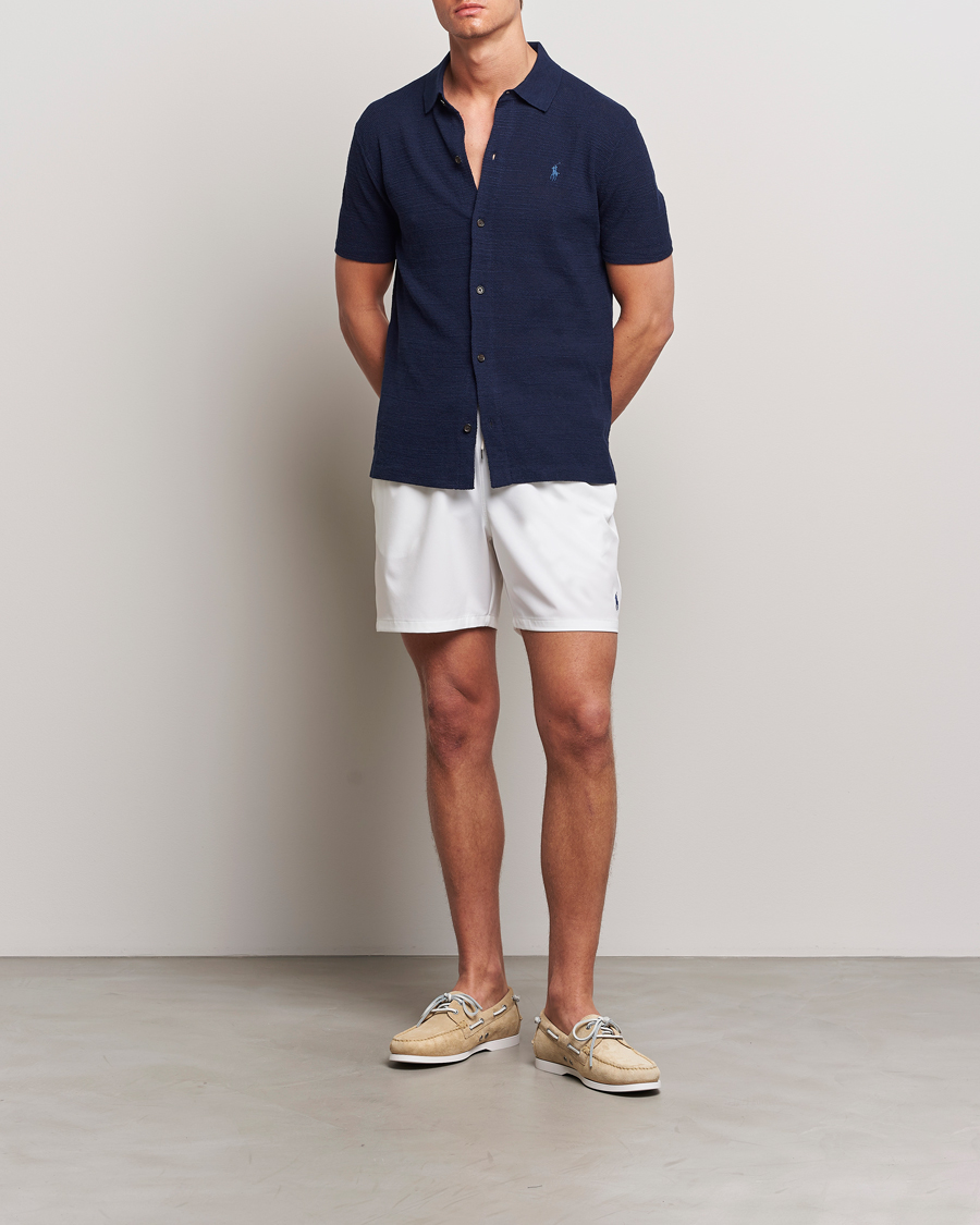 Hombres | Camisas | Polo Ralph Lauren | Textured Knitted Short Sleeve Shirt Bright Navy