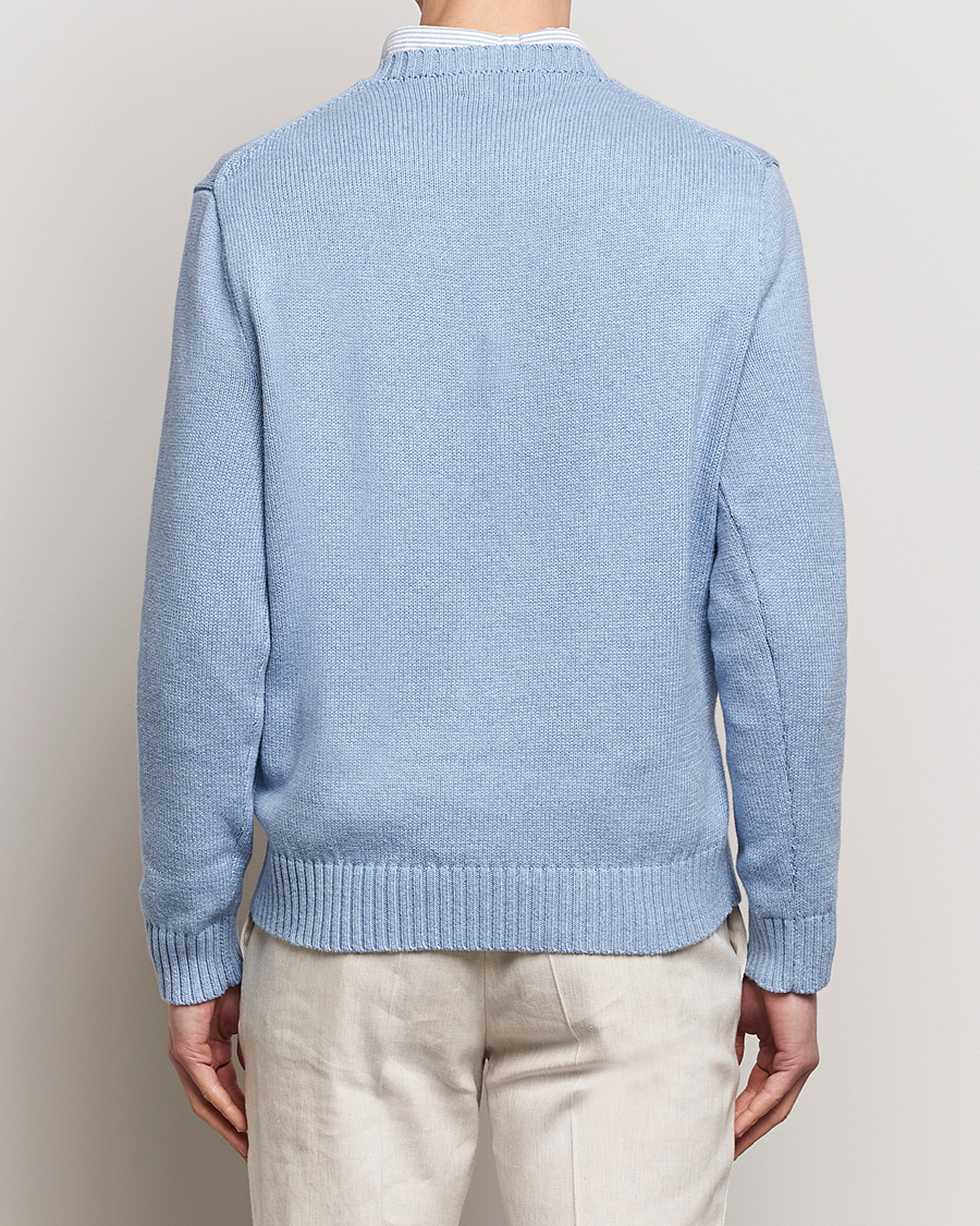 Hombres | Jerséis y prendas de punto | Polo Ralph Lauren | Knitted Hemingway Bear Sweater Driftwood Blue