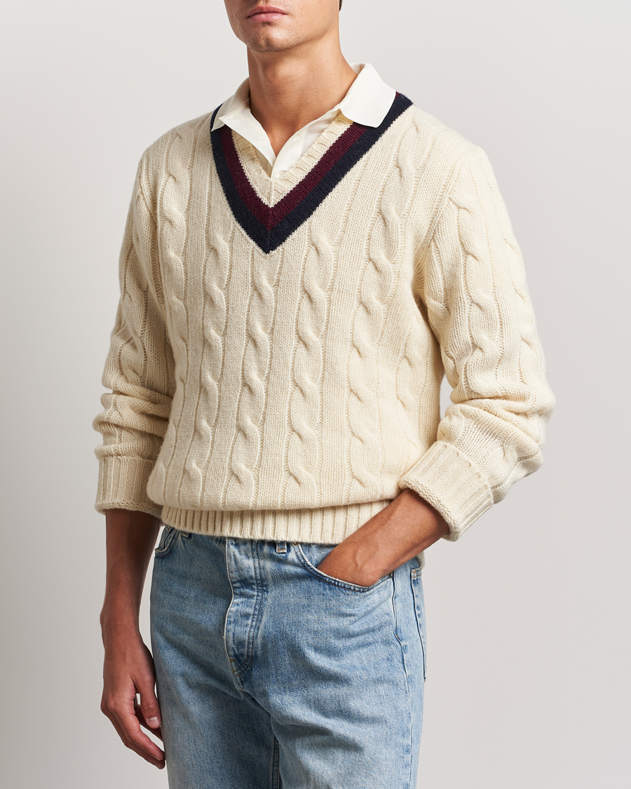 Hombres | Jerséis y prendas de punto | Polo Ralph Lauren | Wool Cricket Sweater Cream