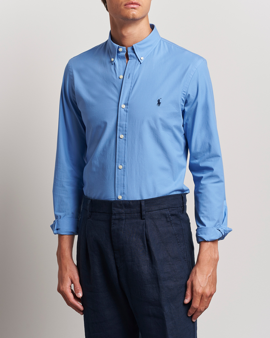 Hombres |  | Polo Ralph Lauren | Slim Fit Poplin Shirt Harbor Island Blue