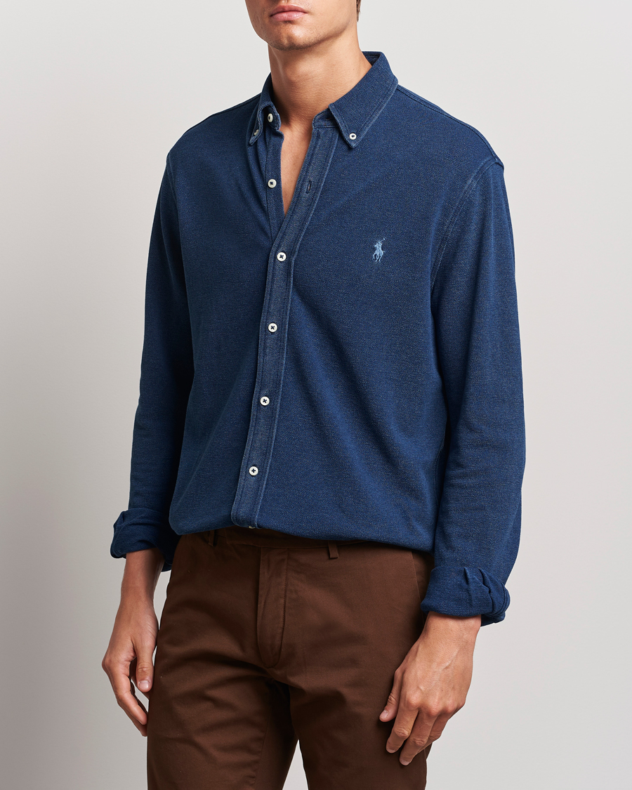 Hombres | Camisas | Polo Ralph Lauren | Featherweight Mesh Shirt Dark Indigo