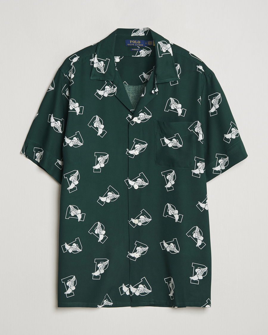 Hombres | Camisas | Polo Ralph Lauren | Printed P Wing Short Sleeve Shirt Toss Green