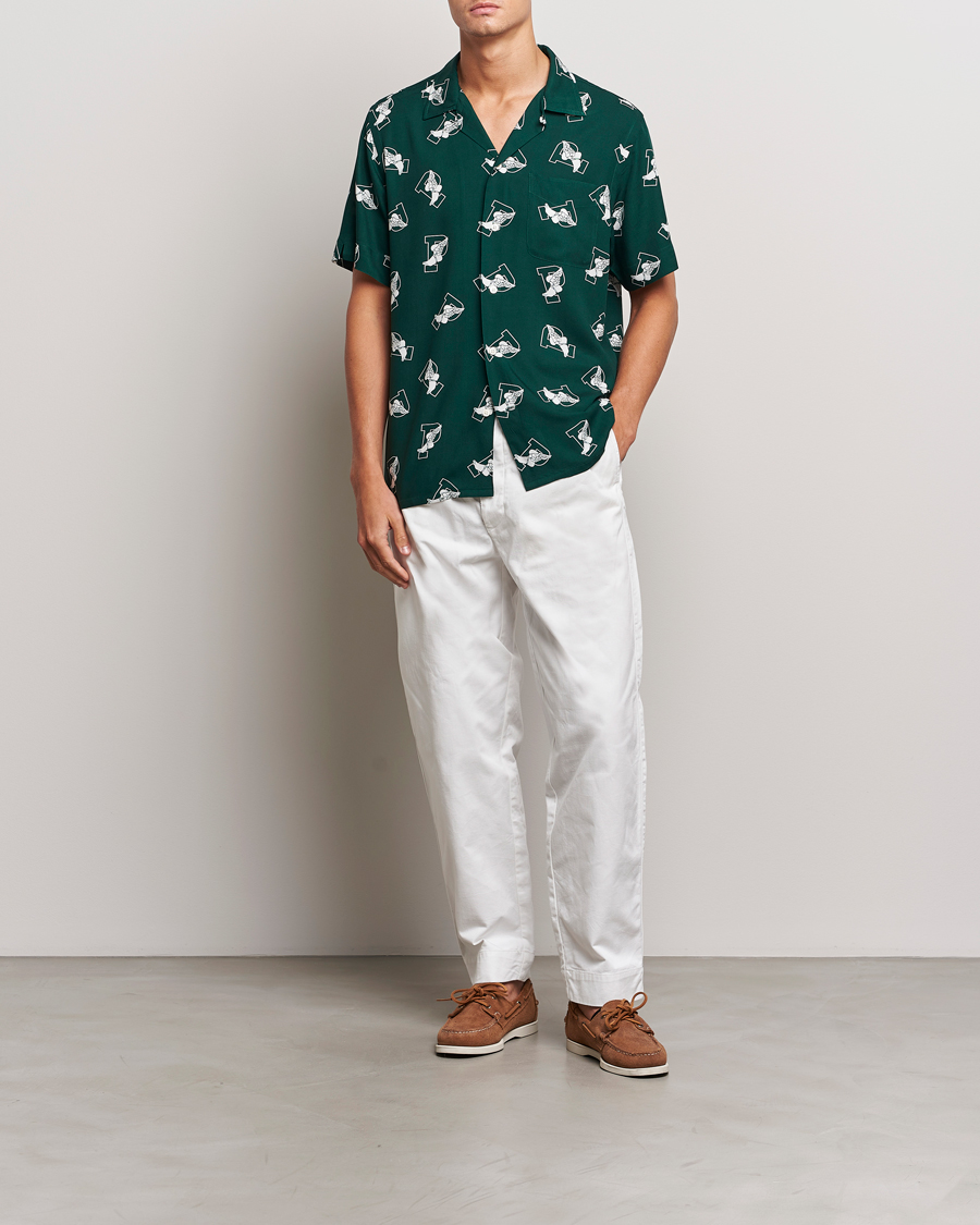 Hombres | Camisas | Polo Ralph Lauren | Printed P Wing Short Sleeve Shirt Toss Green