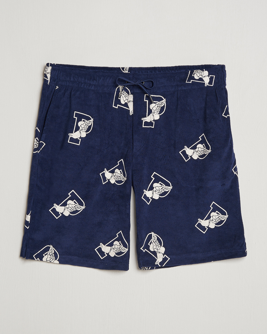 Hombres | Pantalones cortos | Polo Ralph Lauren | Cotton Terry P Wing Drawstring Shorts Cruise Navy
