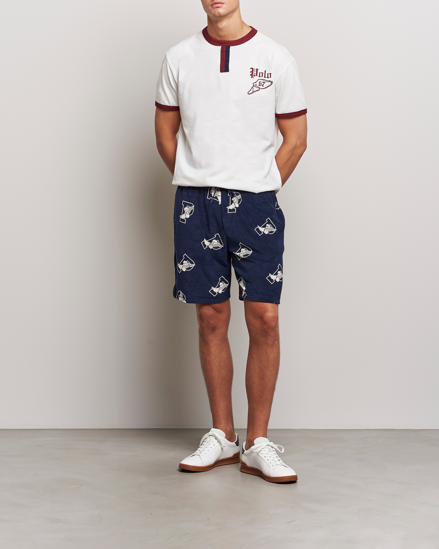 Hombres | Pantalones cortos | Polo Ralph Lauren | Cotton Terry P Wing Drawstring Shorts Cruise Navy