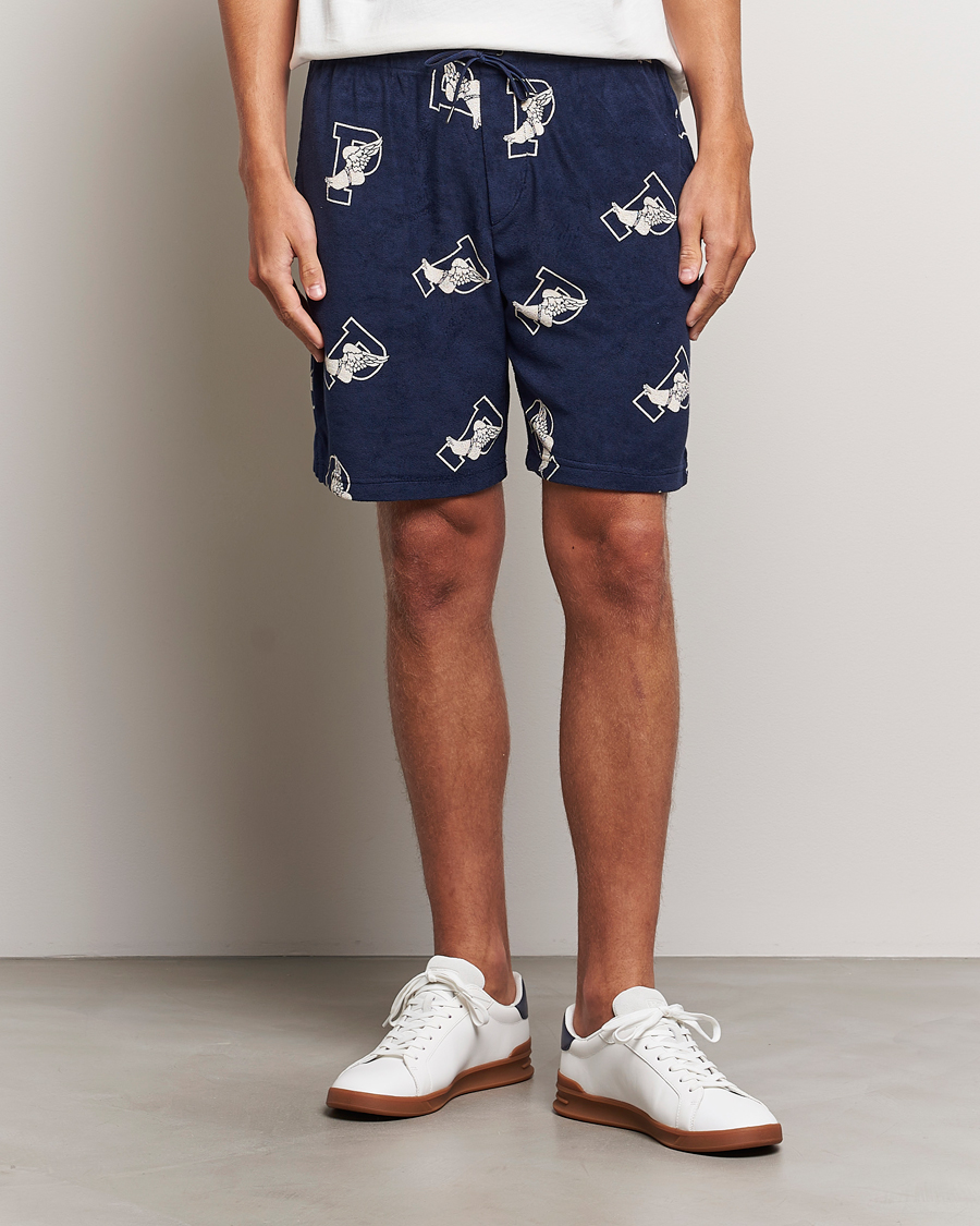 Hombres | Pantalones cortos | Polo Ralph Lauren | Cotton Terry P Wing Drawstring Shorts Cruise Navy