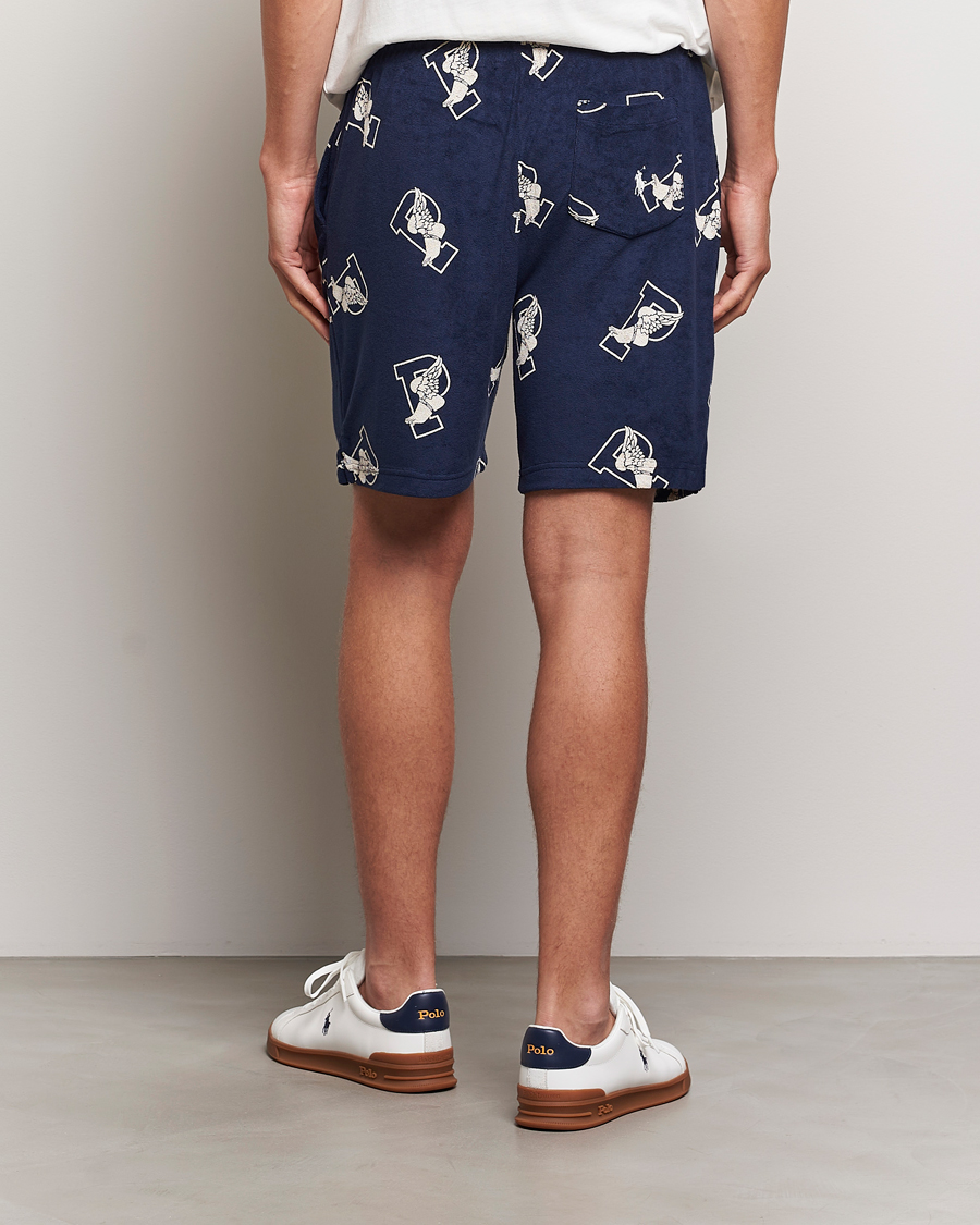 Hombres | Pantalones cortos | Polo Ralph Lauren | Cotton Terry P Wing Drawstring Shorts Cruise Navy