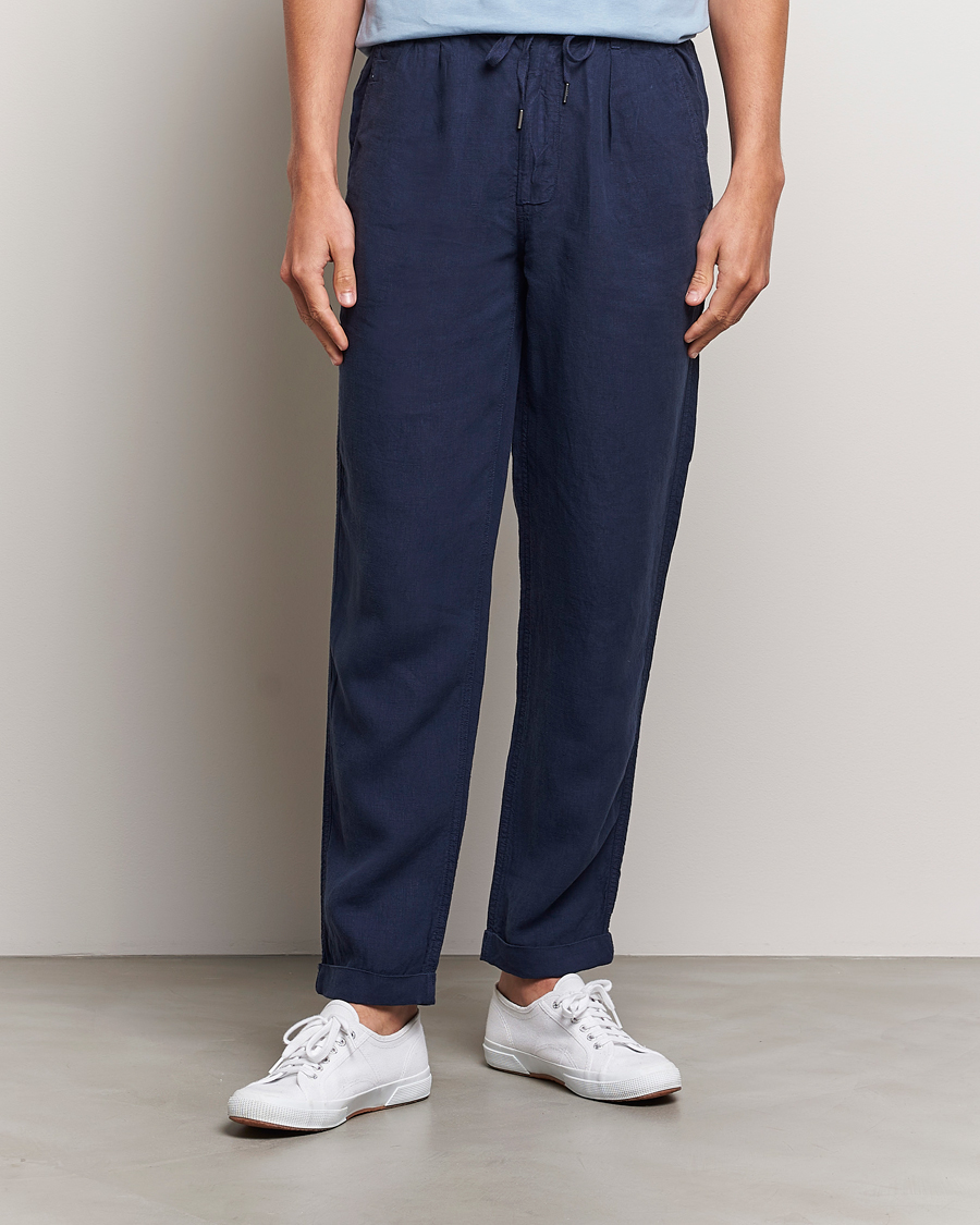 Hombres |  | Polo Ralph Lauren | Prepster Linen Trousers Newport Navy
