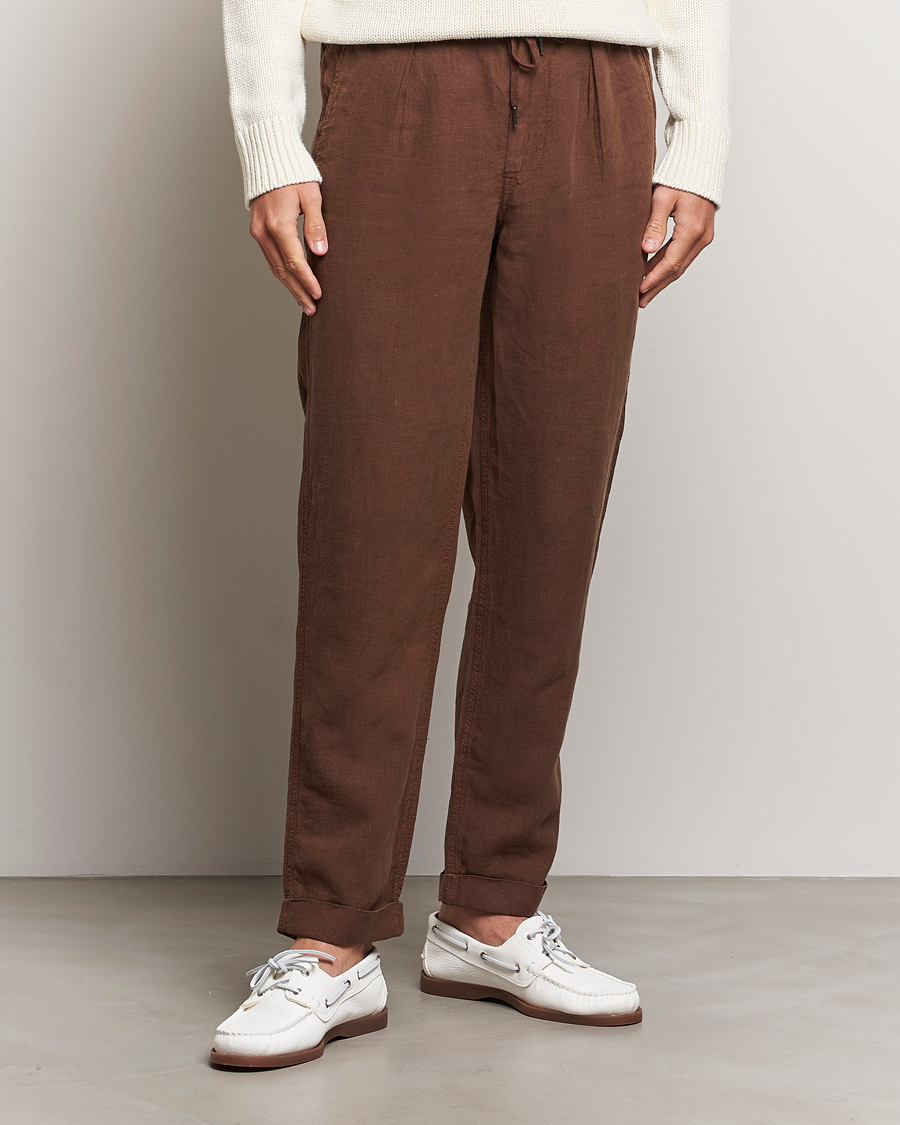 Hombres |  | Polo Ralph Lauren | Prepster Linen Trousers Chocolate Mousse
