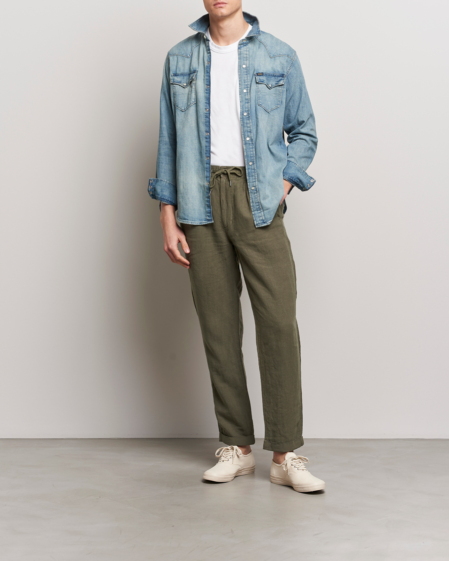 Hombres | Pantalones | Polo Ralph Lauren | Prepster Linen Trousers Thermal Green