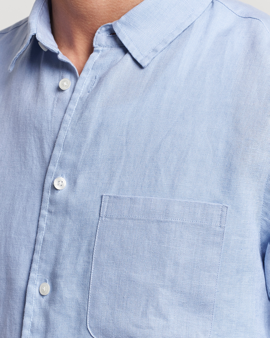 Hombres | Camisas | Samsøe Samsøe | Liam Linen Shirt Brunnera Blue