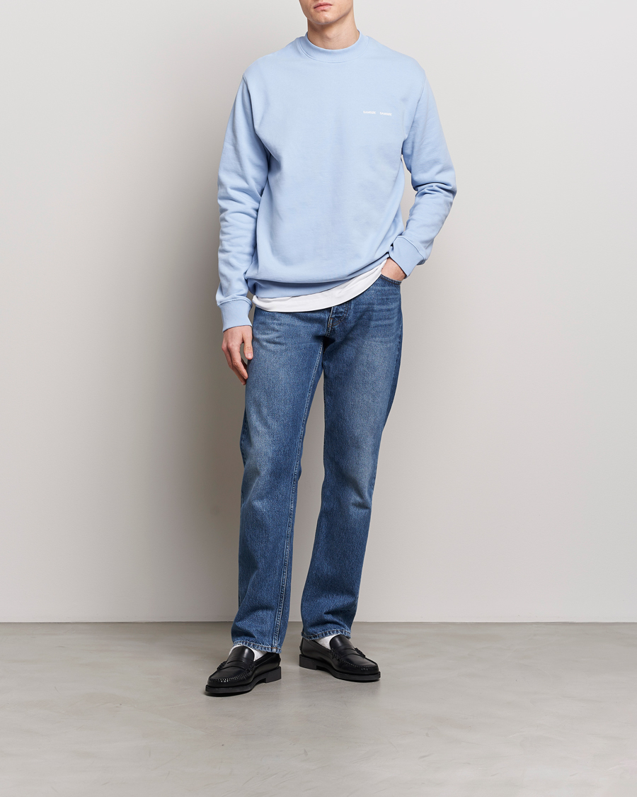 Hombres | Jerséis y prendas de punto | Samsøe Samsøe | Norsbro Crew Neck Sweatshirt Brunnera Blue