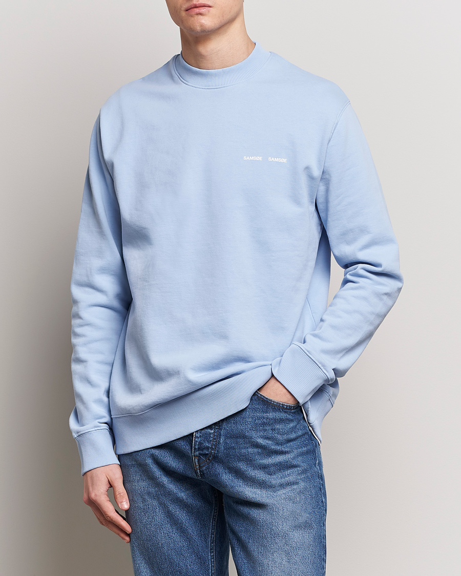Hombres | Jerséis y prendas de punto | Samsøe Samsøe | Norsbro Crew Neck Sweatshirt Brunnera Blue