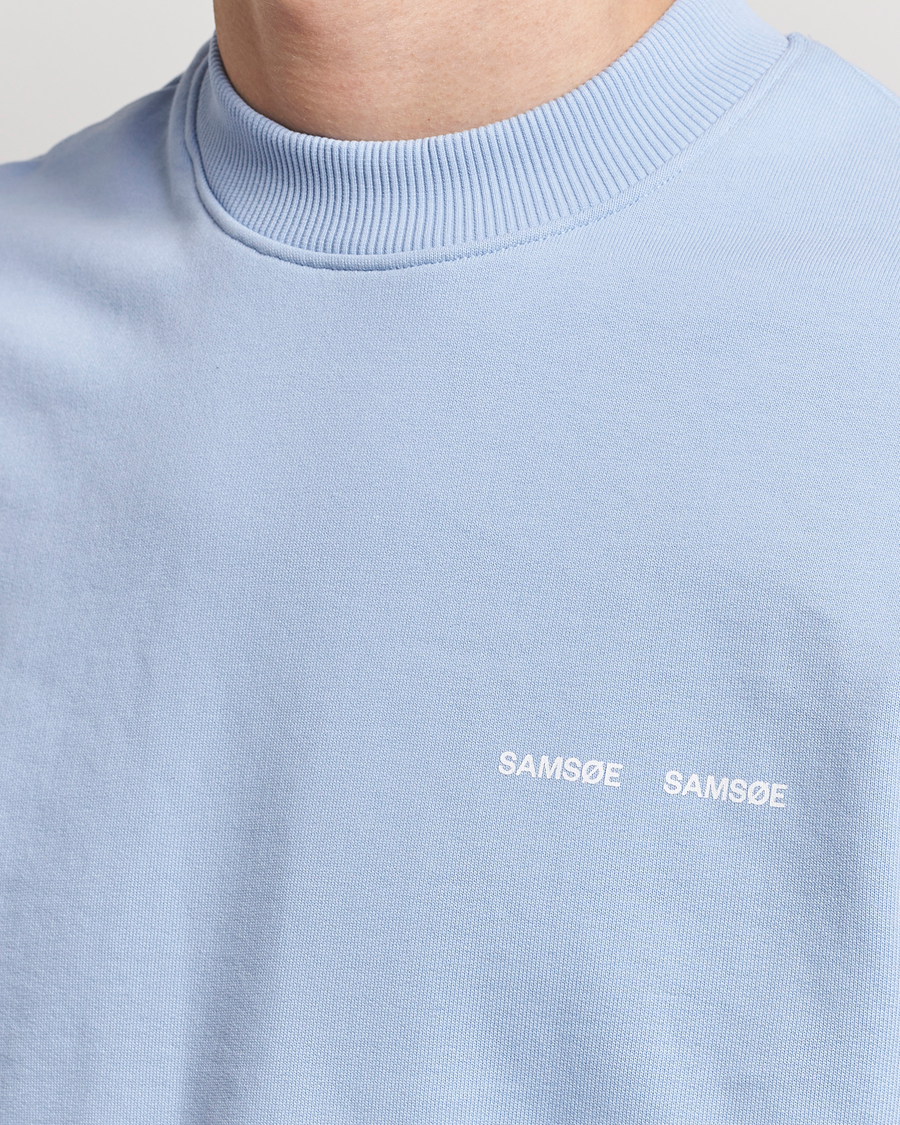 Hombres | Jerséis y prendas de punto | Samsøe Samsøe | Norsbro Crew Neck Sweatshirt Brunnera Blue
