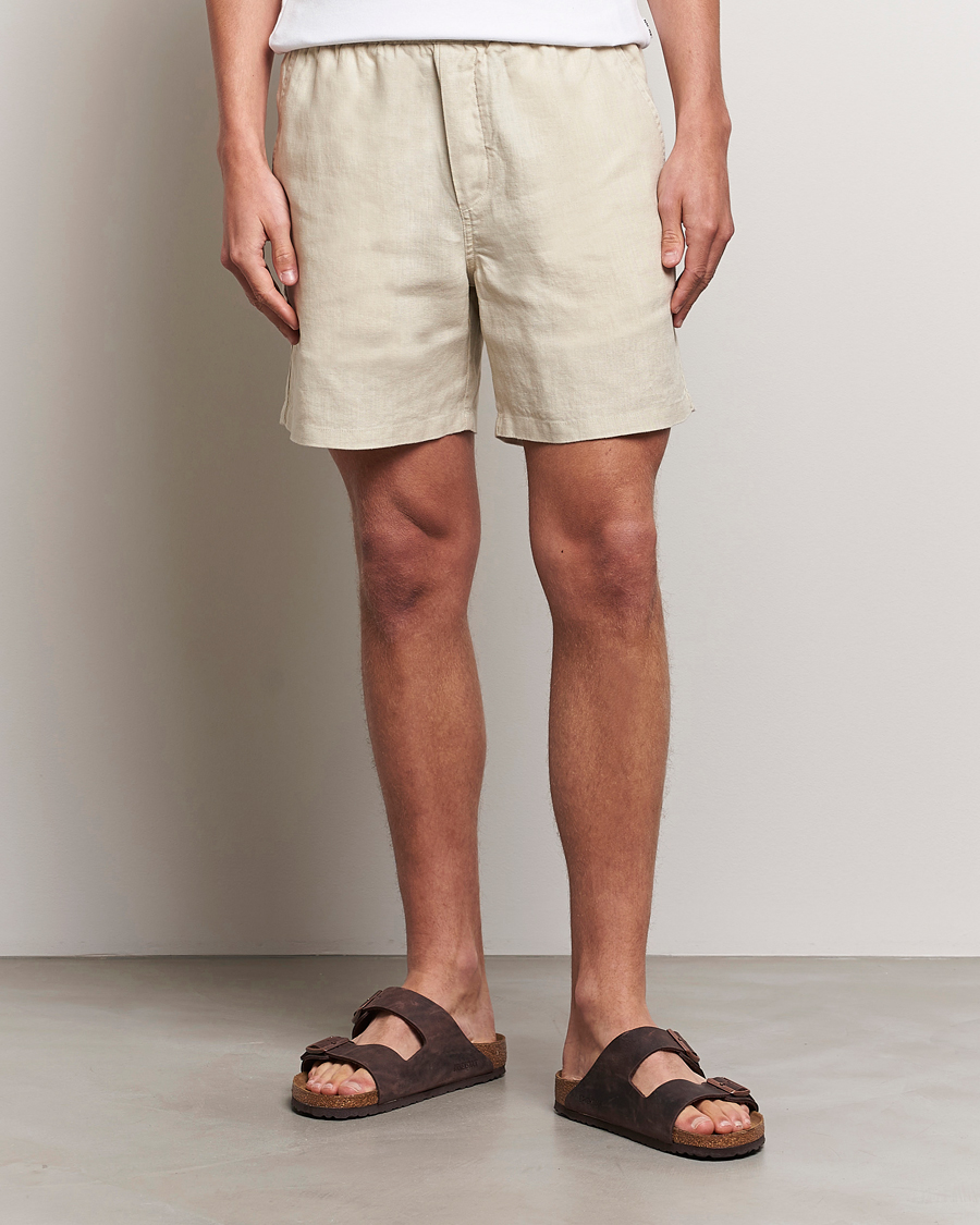 Hombres | Pantalones cortos | Samsøe Samsøe | Sajabari Linen Drawstring Shorts Castle Wall