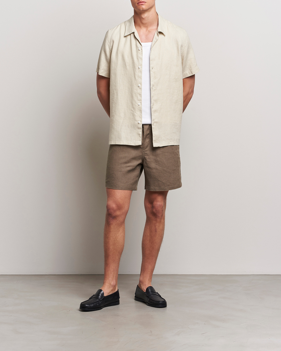 Hombres | Pantalones cortos | Samsøe Samsøe | Sajabari Linen Drawstring Shorts Bungee Cord