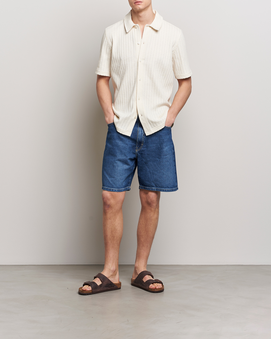 Hombres | Camisas | Samsøe Samsøe | Sakvistbro Structured Short Sleeve Shirt Clear Cream