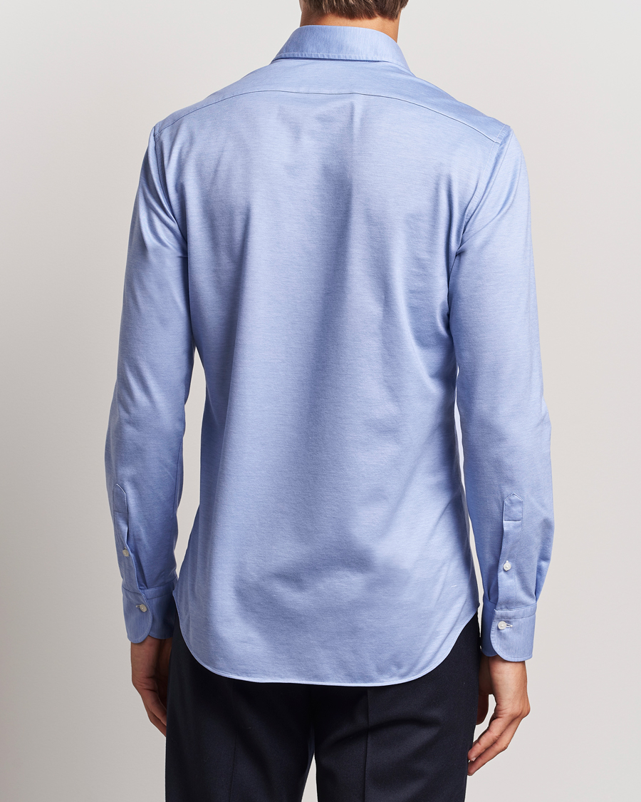 Hombres | Camisas | Grigio | Cotton Jersey Shirt Light Blue