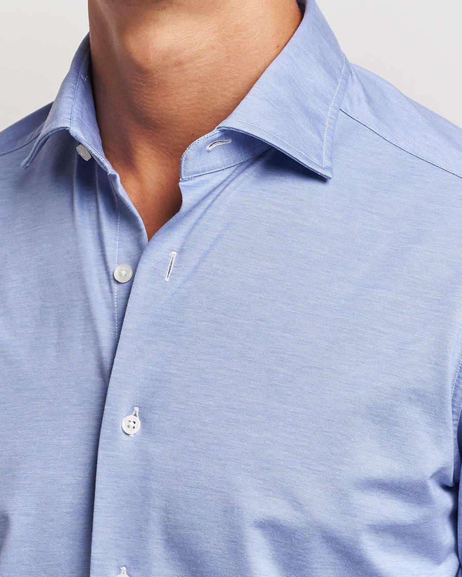 Hombres | Camisas | Grigio | Cotton Jersey Shirt Light Blue