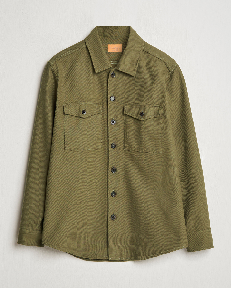 Hombres | Camisas | Grigio | Heavy Twill Overshirt Military