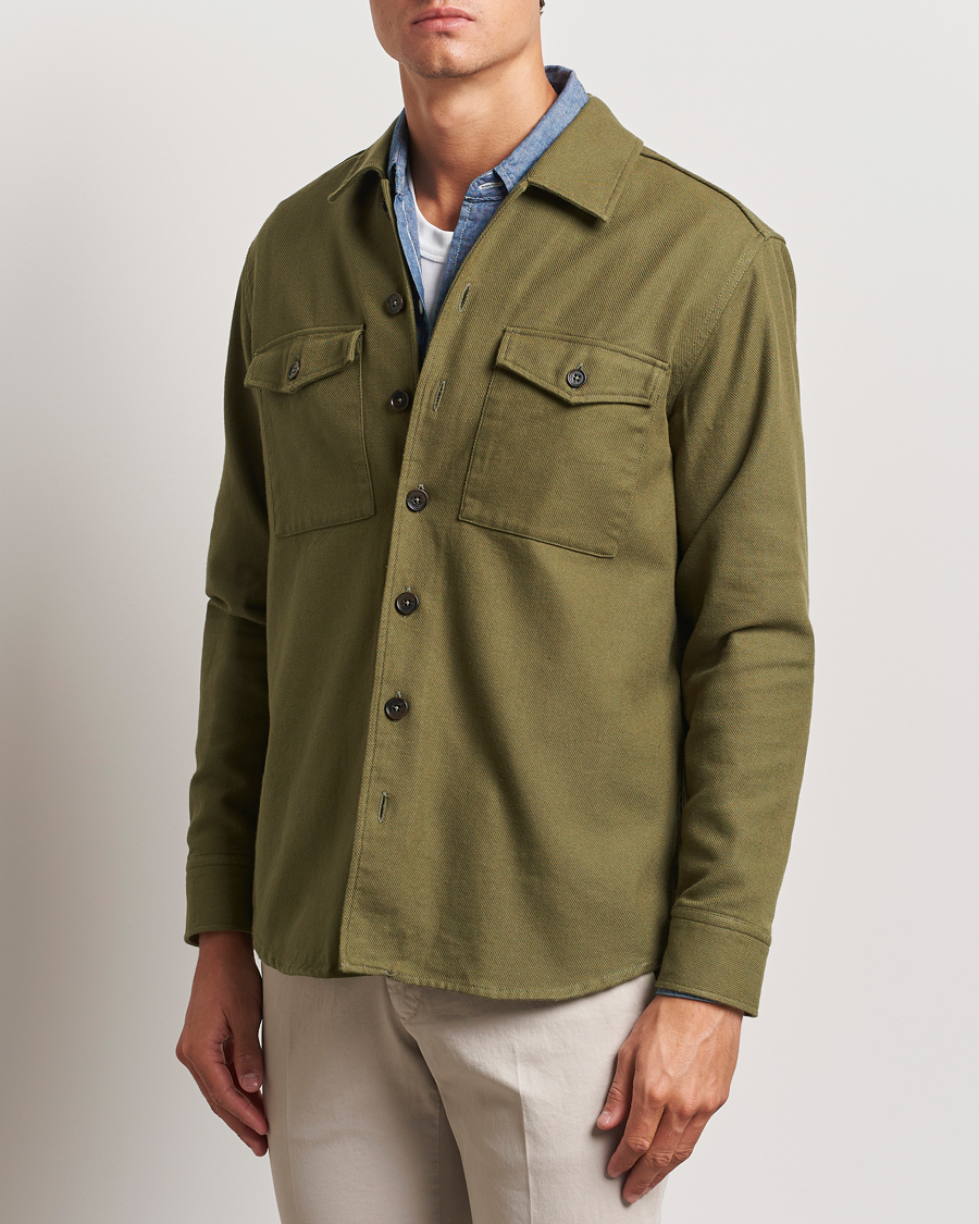 Hombres | Camisas | Grigio | Heavy Twill Overshirt Military
