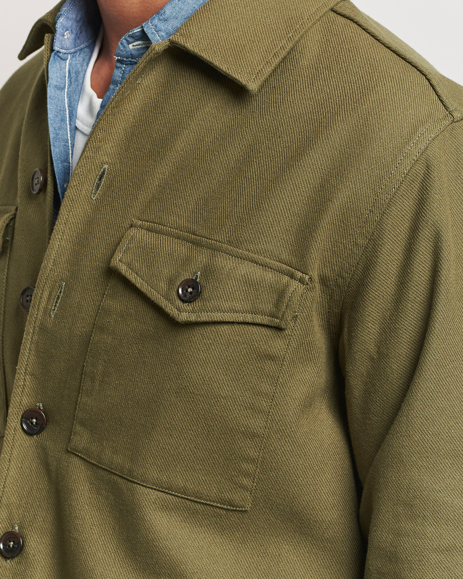 Hombres | Camisas | Grigio | Heavy Twill Overshirt Military