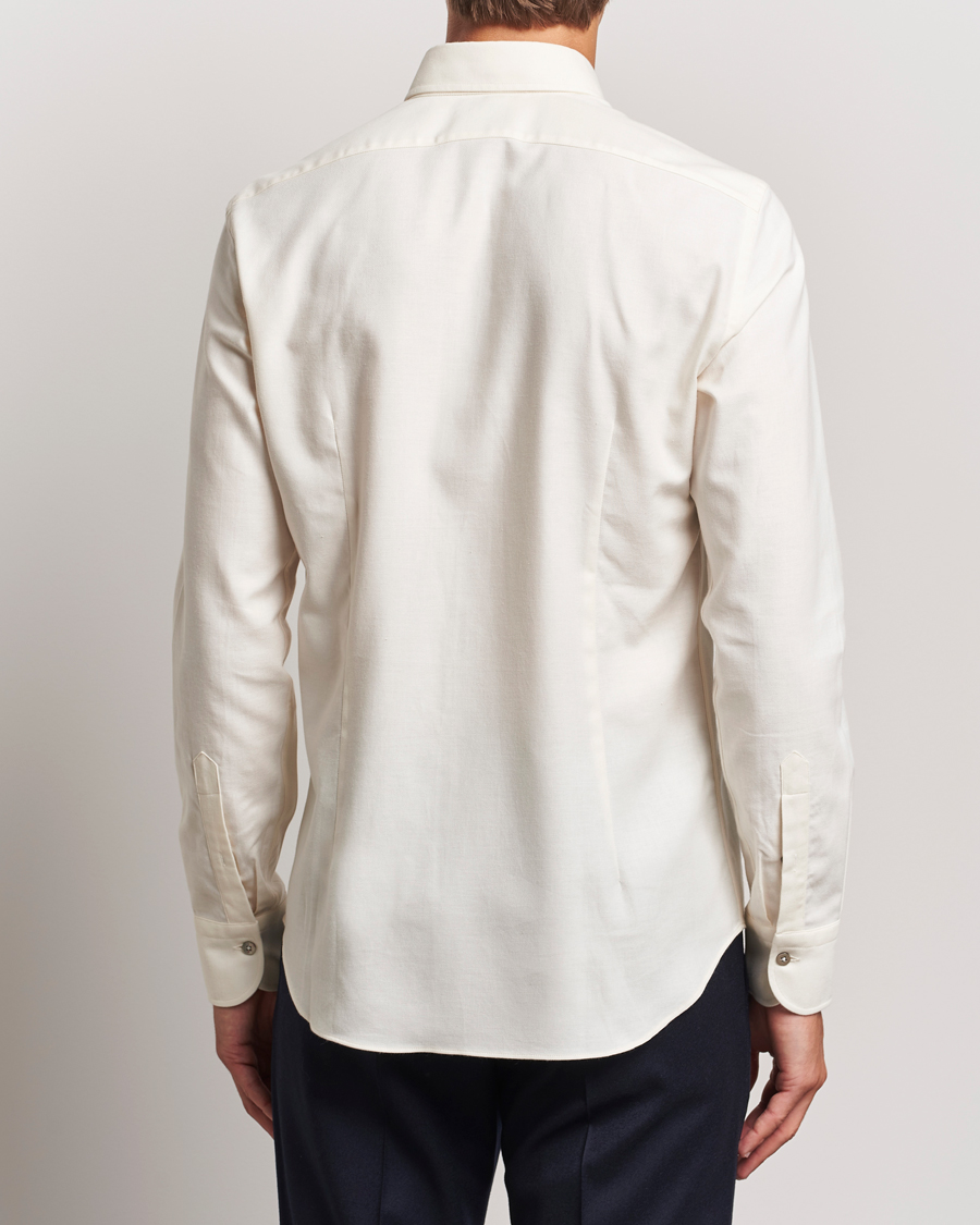 Hombres | Camisas | Grigio | Cotton Twill Shirt Off White
