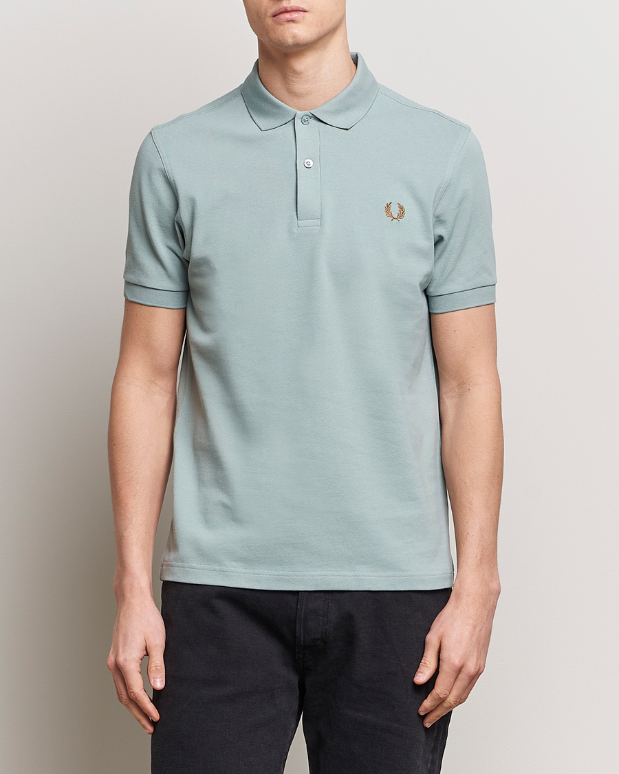 Hombres | Ropa | Fred Perry | Plain Polo Shirt Silver Blue