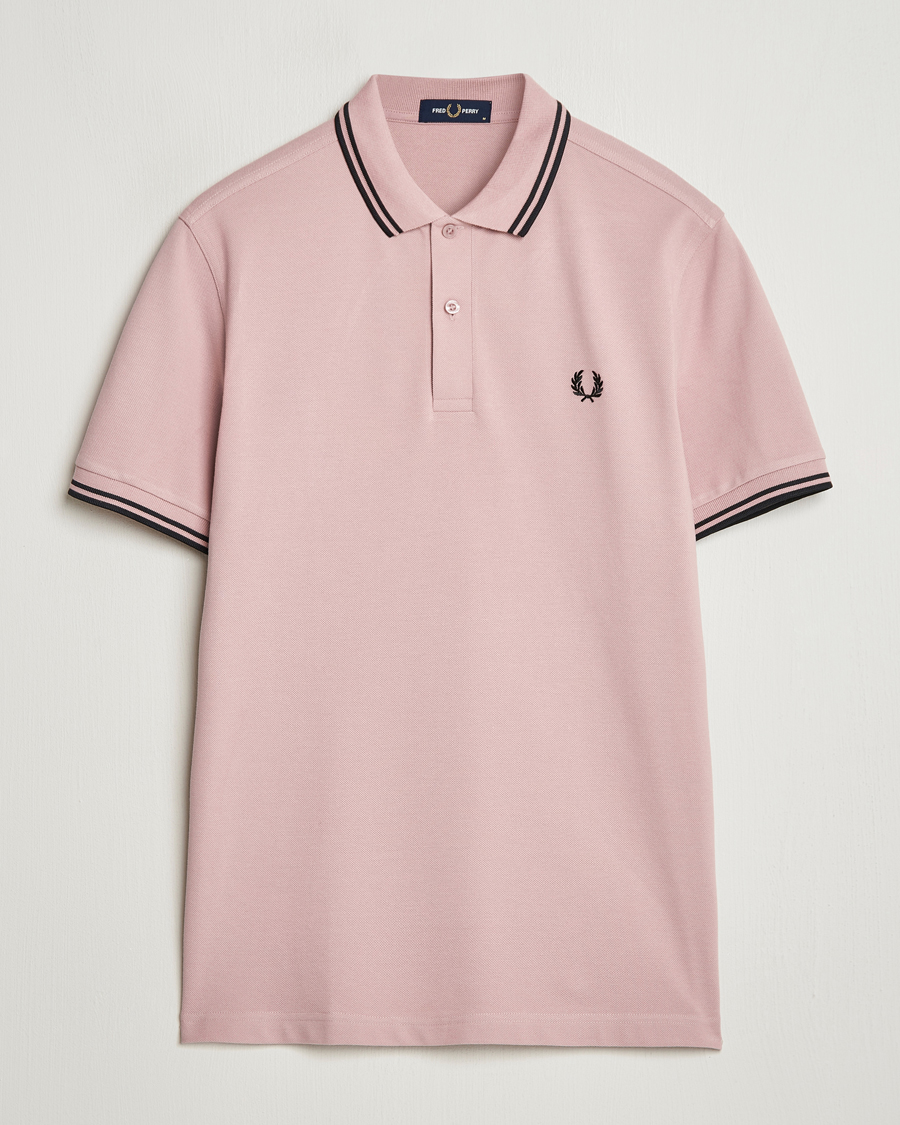 Hombres | Polos | Fred Perry | Twin Tipped Polo Shirt Dusty Rose Pink