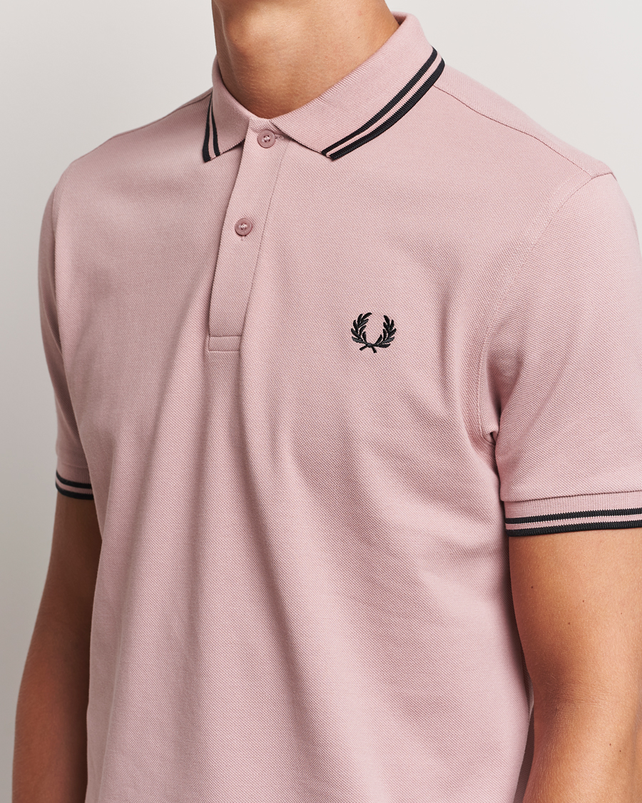 Hombres | Polos | Fred Perry | Twin Tipped Polo Shirt Dusty Rose Pink