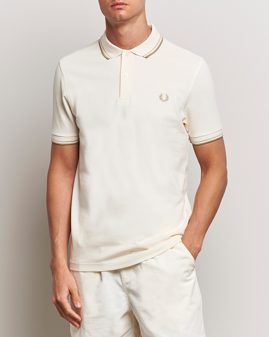 Hombres | Polos | Fred Perry | Twin Tipped Polo Shirt Ecru