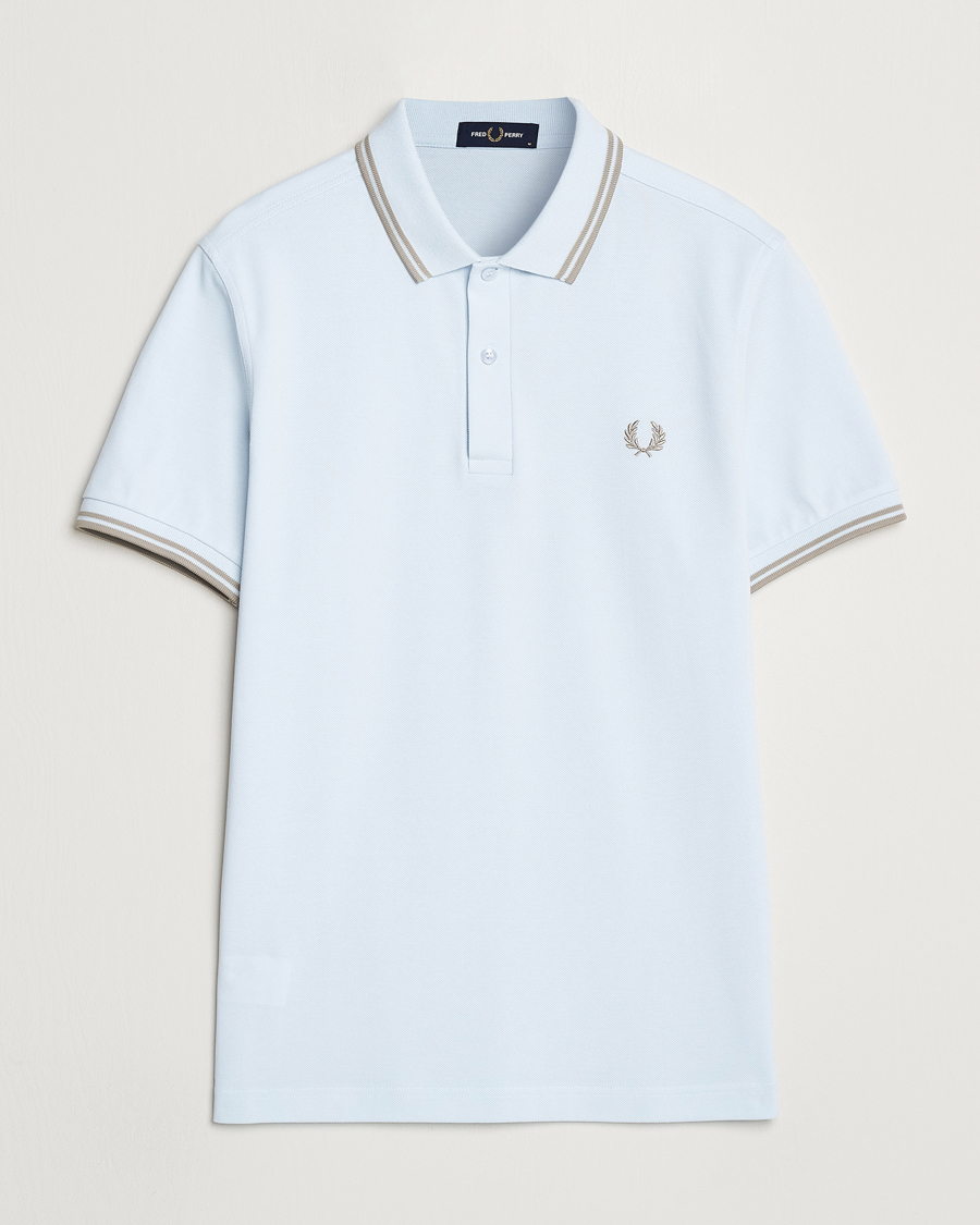 Hombres | Polos | Fred Perry | Twin Tipped Polo Shirt Light Ice