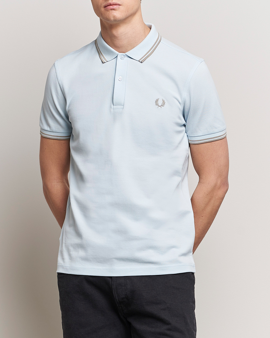 Hombres | Polos | Fred Perry | Twin Tipped Polo Shirt Light Ice