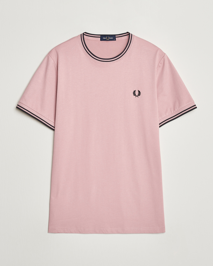 Hombres | Camisetas | Fred Perry | Twin Tipped T-Shirt Dusty Rose Pink