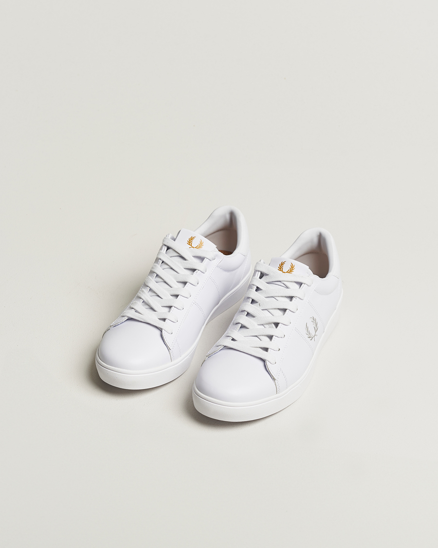 Hombres | Departamentos | Fred Perry | Spencer Tennis Leather Sneaker White