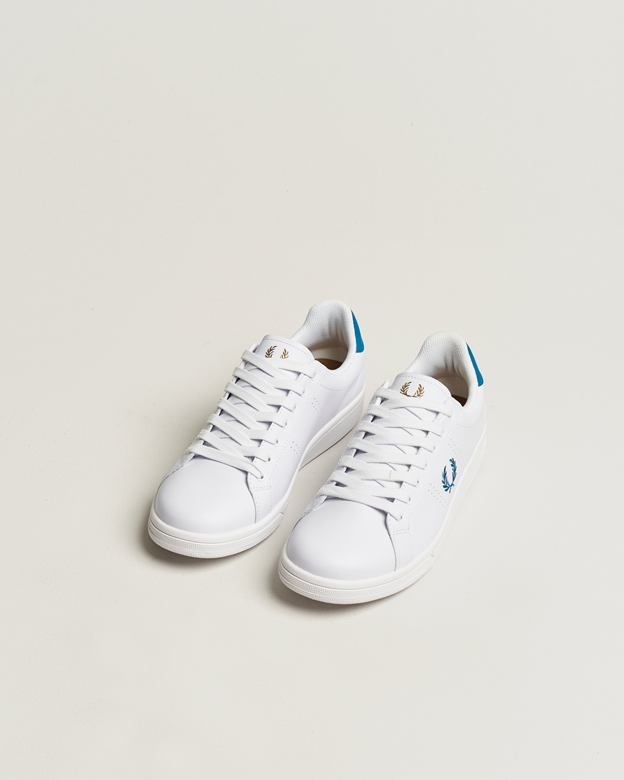 Hombres | Zapatillas blancas | Fred Perry | B721 Leather Sneaker White