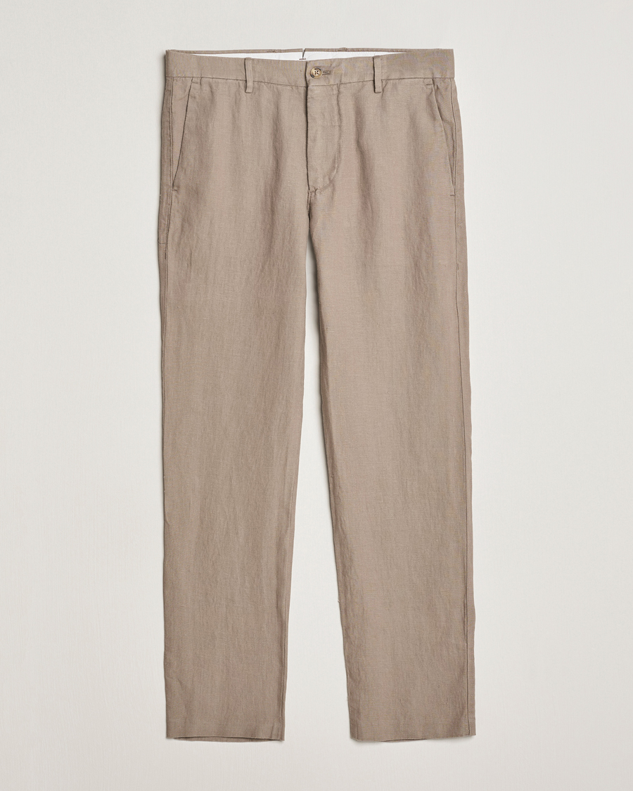 Hombres | Pantalones | NN07 | Theo Linen Trousers Greige