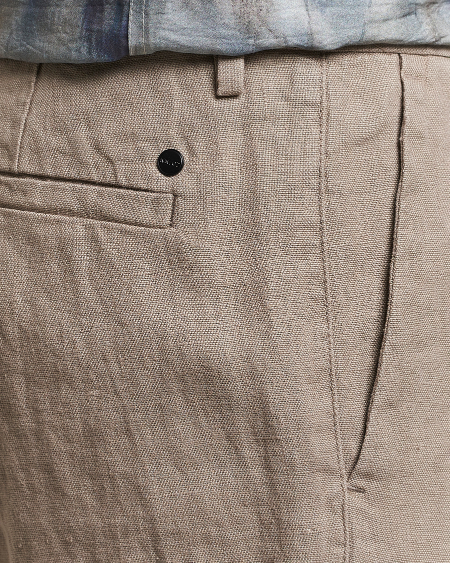 Hombres | Pantalones | NN07 | Theo Linen Trousers Greige