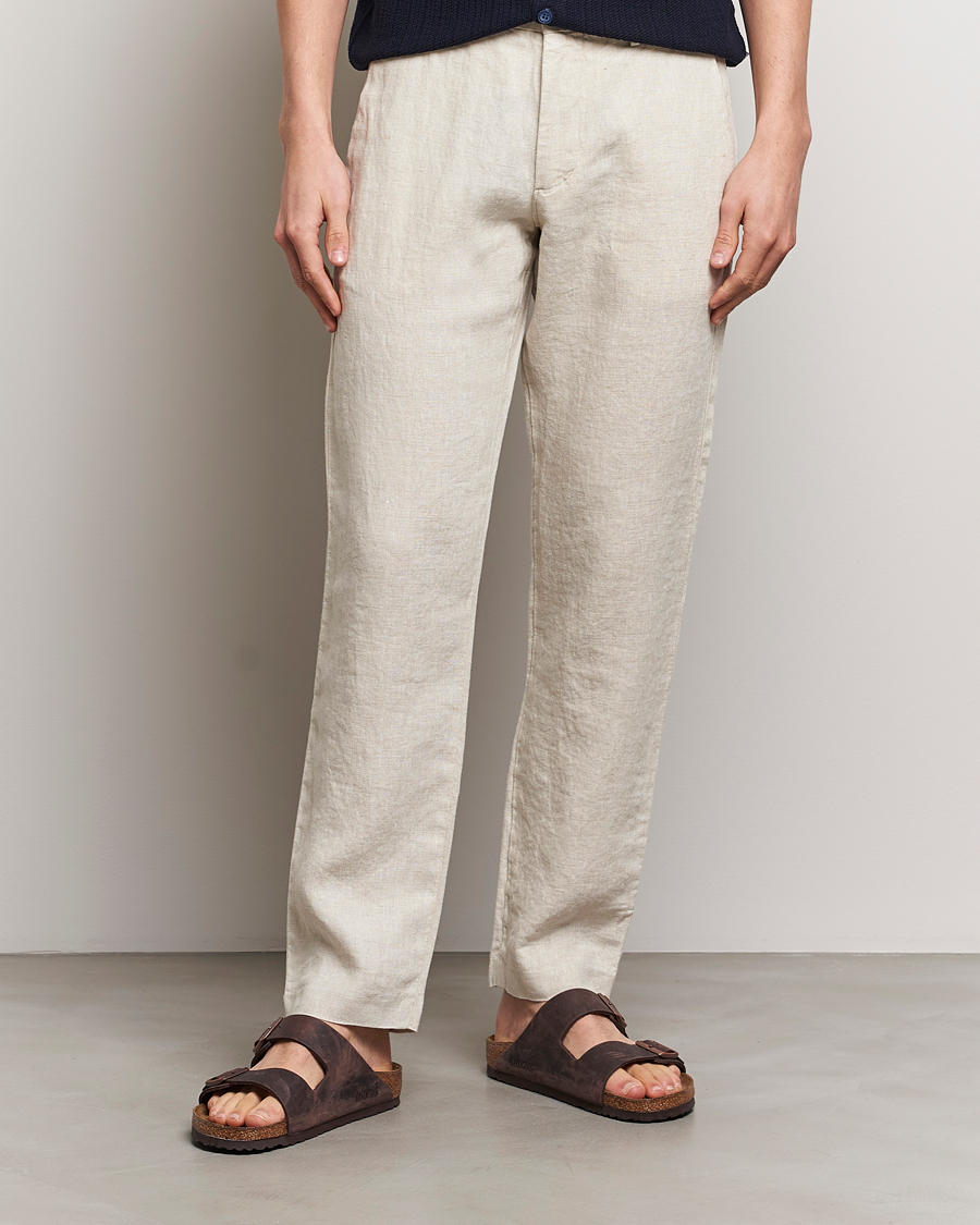 Hombres |  | NN07 | Theo Linen Trousers Oat