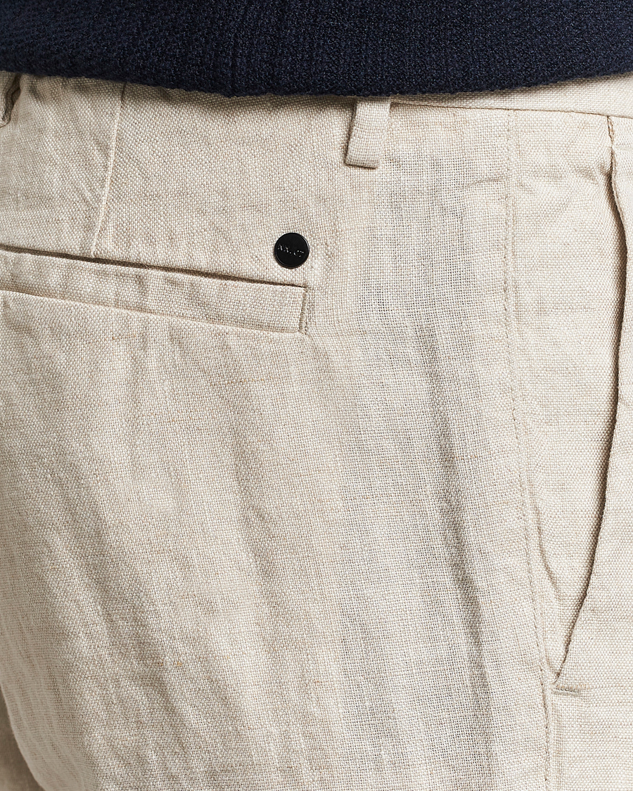 Hombres | Pantalones | NN07 | Theo Linen Trousers Oat