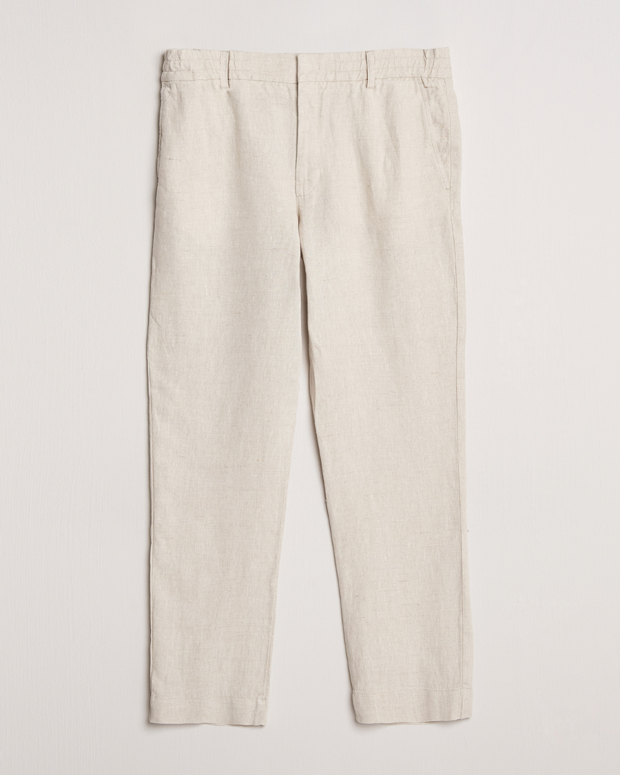 Hombres | Pantalones | NN07 | Billie Linen Drawstring Trousers Oat