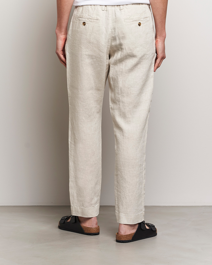 Hombres | Pantalones | NN07 | Billie Linen Drawstring Trousers Oat