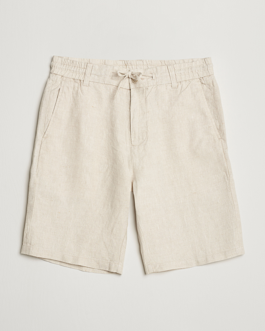 Hombres | Pantalones cortos | NN07 | Seb Linen Drawstring Shorts Oat