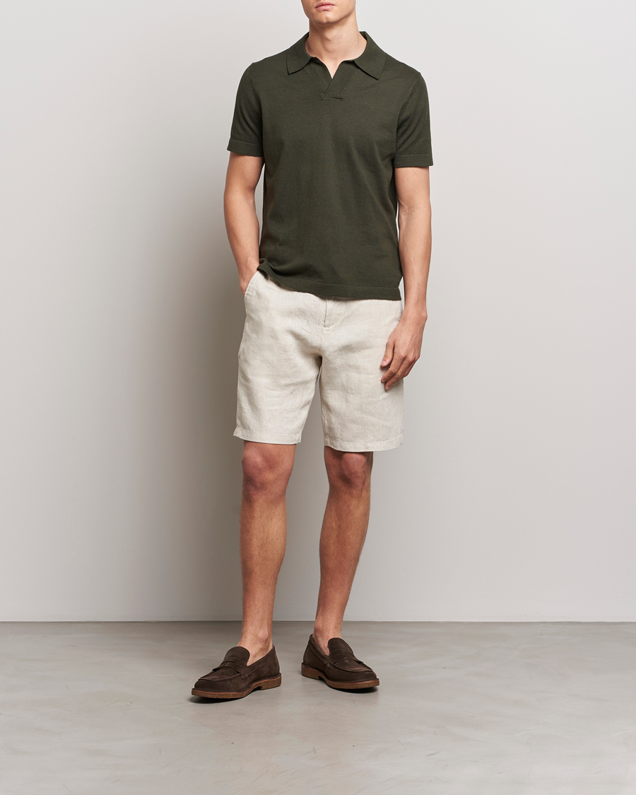 Hombres | Pantalones cortos | NN07 | Seb Linen Drawstring Shorts Oat