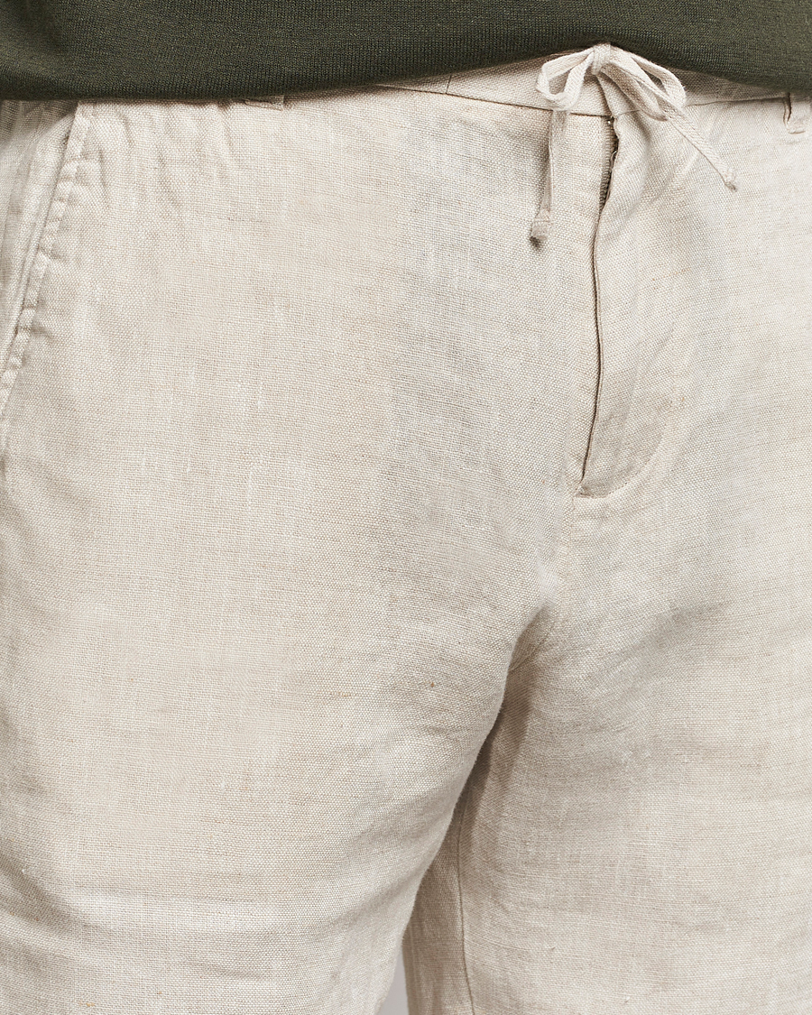 Hombres | Pantalones cortos | NN07 | Seb Linen Drawstring Shorts Oat