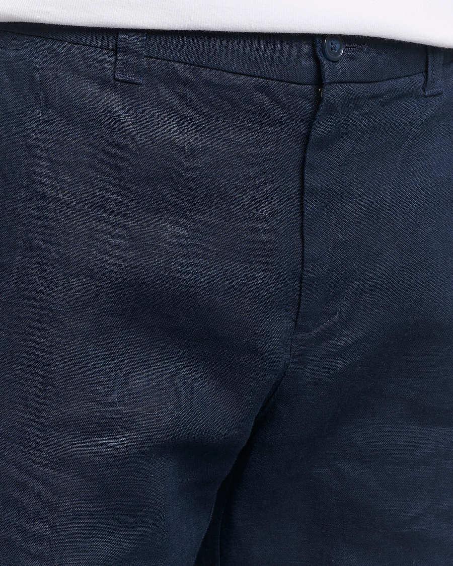 Hombres | Pantalones cortos | NN07 | Crown Linen Shorts Navy Blue