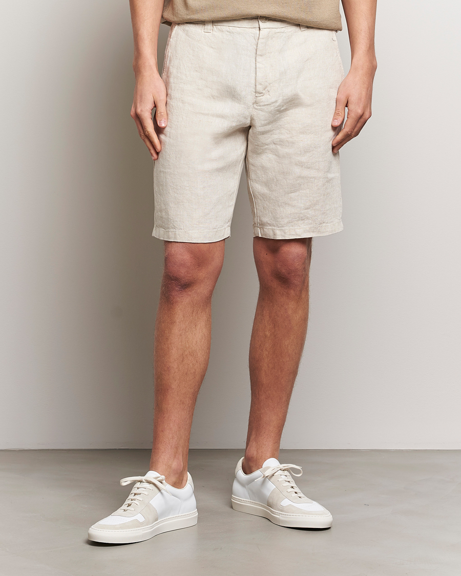 Hombres | NN07 | NN07 | Crown Linen Shorts Oat
