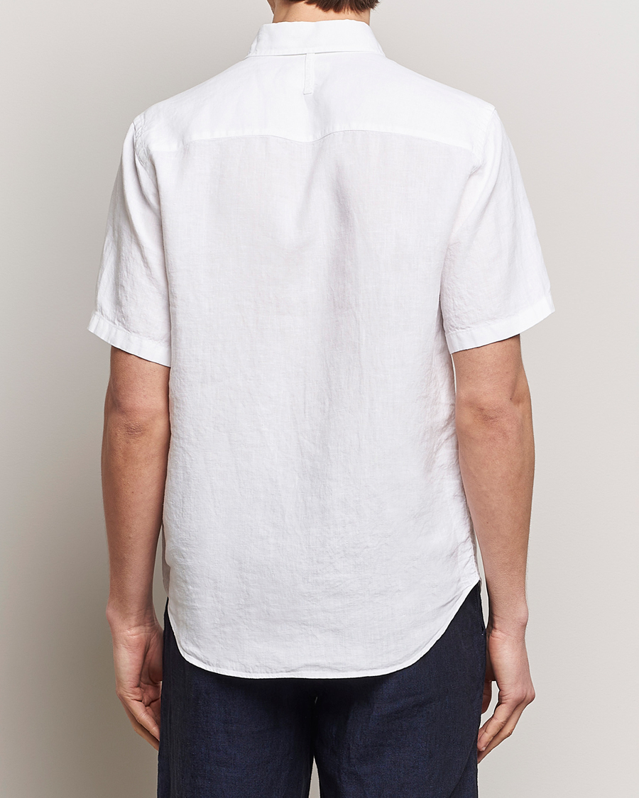Hombres | Camisas | NN07 | Arne Linen Short Sleeve Shirt White